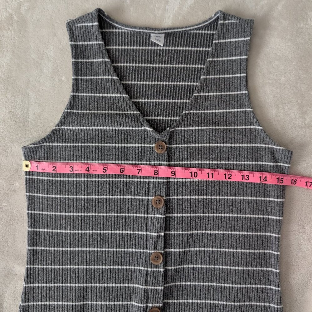 3/$30 Long button down striped dress - Picture 7 of 8